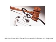Introduction into Medical Negligence