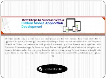Best Steps to Success with a Custom Mobile App Development presentation ...