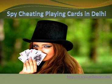 Spy Marked Playing Cards in Delhi India
