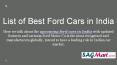Upcoming New Ford Cars in India PowerPoint PPT Presentation