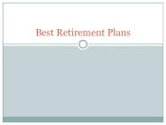 The Best Retirement Plan