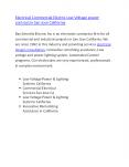 Electrical Commercial Electric Low Voltage power contractor San Jose California PowerPoint PPT Presentation