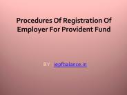 Procedures Of Registration Of Employer For Provident Fund