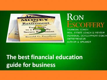 The expert real estate coach and mentor