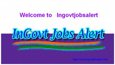 Latest Govt Jobs alert 2017-2018