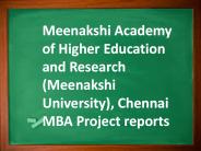 Manonmaniam Sundaranar University, Tirunelveli MBA Project reports (1)