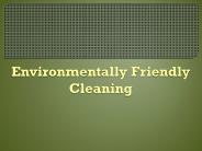 Environmentally Friendly Cleaning