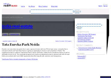 Tata Eureka Park Noida
