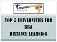 Top 5 Universities for BBA Distance Learning PowerPoint PPT Presentation