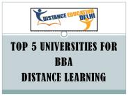Top 5 Universities for BBA Distance Learning