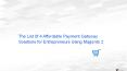 4 Affordable Payment Gateway Solutions for Magento 2 Users PowerPoint PPT Presentation