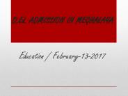 D.Ed. ADMISSION IN MEGHALAYA