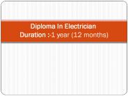 Diploma in Electrician