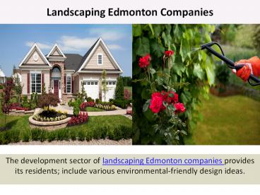 Landscaping Edmonton Companies