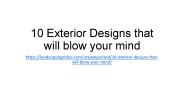 10 Exterior Designs that will blow your mind