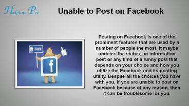 Unable to Post on Facebook