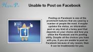 Unable to Post on Facebook