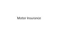 Motor Insurance