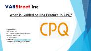 What is Guided Selling Feature in CPQ?