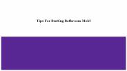 Tips For Busting Bathroom Mold