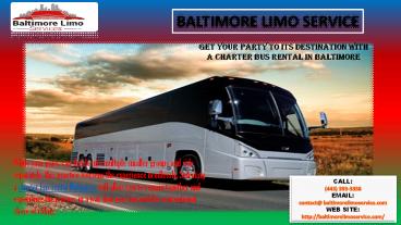 Party Bus Rental Baltimore
