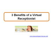 3 Benefits of a Virtual Receptionist