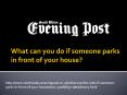 what can you do if someone parks in front of your house PowerPoint PPT Presentation