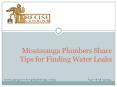 Mississauga Plumbers Share Tips for Finding Water Leaks . PowerPoint PPT Presentation
