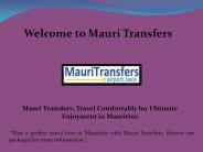 Transfers in Mauritius, Mauritius airport transfers