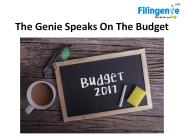 The Genie Speaks On The Budget