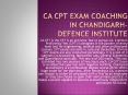 ca cpt exam coaching in chandigarh PowerPoint PPT Presentation