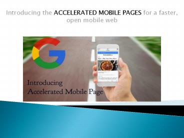 Accelerate Mobile Page in SEO