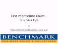 First Impressions Count – Business Tips