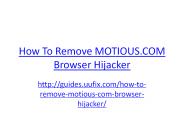 How to remove motious.com browser hijacker