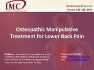 Osteopathic Manipulative Treatment for lower back pain