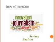 Introduction Of Journalism - By CTV Host Jeremy Szafron