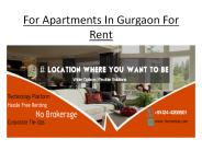 For Apartments In Gurgaon For Rent