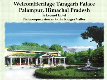 WelcomHeritage Taragarh Palace