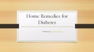 Home Remedies for Diabetes