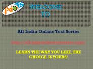 online test series for Gate 2017