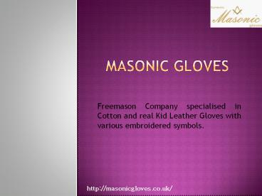 Masonic Gloves