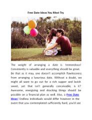 Free Date Ideas You Most Try