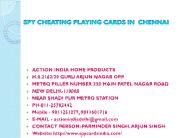 Spy Cheating Playing Cards in  Chennai