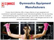 Gym Equipment Manufacturers