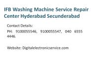 IFB Washing Machine Service Repair Center Hyderabad Secunderabad