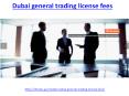 What is Dubai General Trading License Fees PowerPoint PPT Presentation