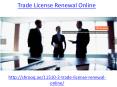 How to Trade License Renewal Online PowerPoint PPT Presentation