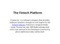 Fintech Industry - Finaeos PowerPoint PPT Presentation