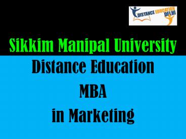SMU Distance Education MBA in Marketing Management