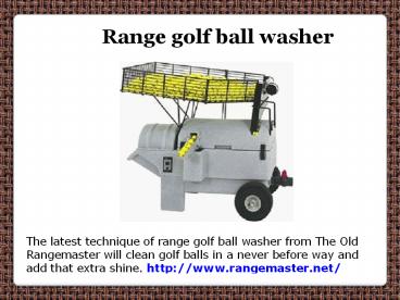 Range Golf Balls (1)